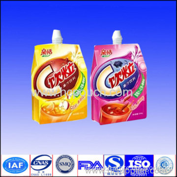 Plastic Fruit Juice Spout Aluminum Foil Side Gusseted Pouch 